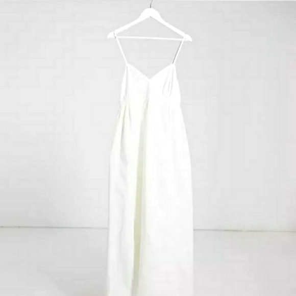 ASOS Dresses & Skirts - ASOS WHITE MATERNITY DENIM SLIP MAXI DRESS SIZE 16